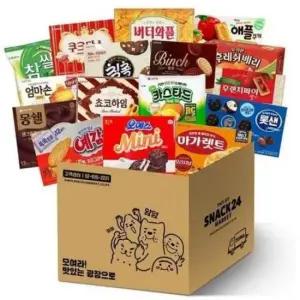 스낵24 인기간식 사무실 꽝꽝 대용량 박스과자세트 16P