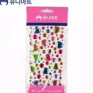 반짝이 공예 스티커 유아 아트 diy 보석 학용품 어린이스티커