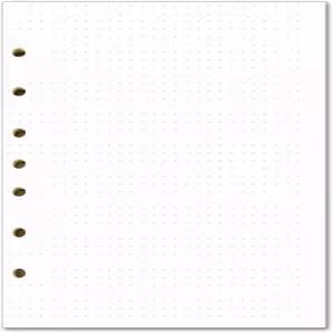 100장의 점선 필러 종이 팩 7개의 구멍 뚫린 플래너 리필 5 1/2 x 8 인치 링 미니 바인더 3개 또는 7개에