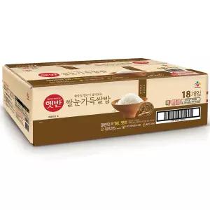 햇반 쌀눈가득 쌀밥 210g x 18