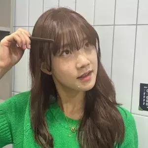 앞머리가발 앞머리피스 시스루앞머리 여성 여자부분 탑커버 숱없는