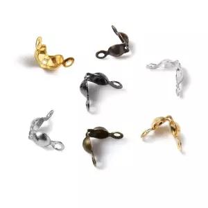 올챙이캡 200 개 커넥터 Clasps 4x8mm 볼 체인 크림프 비즈 캡 쥬얼리 결
