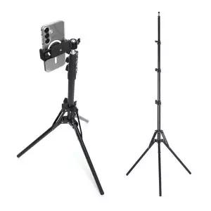 휴대폰 촬영 360도 회전 볼헤드 삼각대 1.5M 카메라 LED 라이트