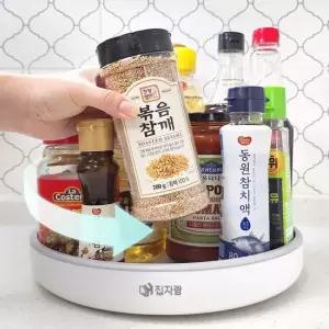 원형 회전트레이 냉장고 정리소품 트레이 용기 냉장고정리 냉장고트레이 냉장고정리용기