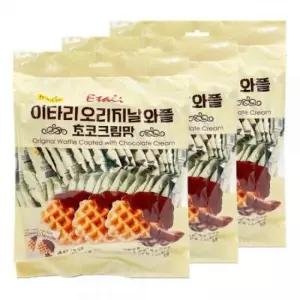 초코크림맛 와플 40개입x3봉 수입과자 커피간식