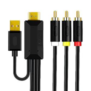 주닉스 CS-HU22 HDMI to RCA AV 변환 케이블 USB 전원 지원