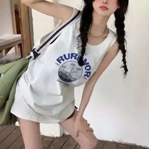여름 여성티셔츠 프린팅 이너티 여성여름티셔츠 민소매 나시티셔츠 캐주얼룩