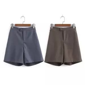 여성여름바지 반바지 여성 1P 데일리 숏팬츠 정장 뒷밴딩 여자정장반바지 봄여름