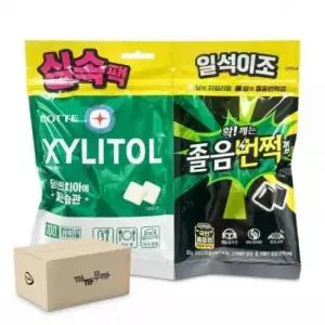롯데 자일리톨 일석이조 리필팩 231g 6개 1박스 4통 구성 대용량 입가심 캔디