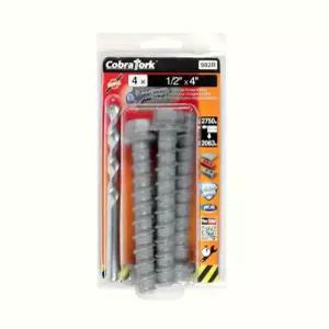 늘SEPT 콘크리트앙카 코브라토크 982R 1/2X4인치 4개입 앙카볼트 볼트앵커
