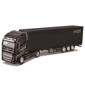 Bburago 1 /43 볼보 FH16 그로브 트롤러 750 XXL 트레일러 장착 블랙 / 레이스 미니카 다이캐스트카 완제품 18-31461 (FH 16)