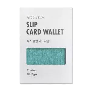 슬립 카드 지갑 민트색 가죽 합성피혁 소가죽 문구반점 선물 생일선물 결혼선물