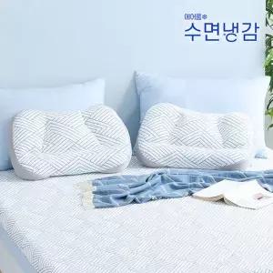 [에어룸수면냉감]특허받은 쿨드론 더블쿨링 냉감 베개 1+1 세트(크리스탈에디션)_735392