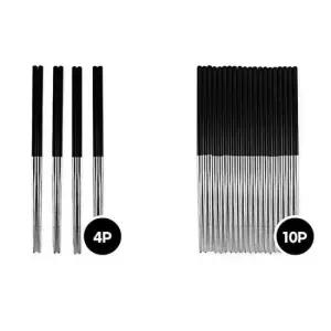 스텐 젓가락 업소용 컬러 진공 젓가락 블랙 10p 세트