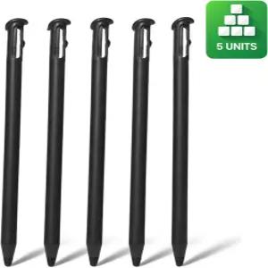 새로운 3DS 스타일러스 펜 닌텐도 스페셜 에디션 모델(XL 제외)과 호환되는 교체 5팩 블랙