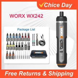 Worx 4V 미니 전동 드라이버 세트 WX242 스마트 무선 USB 충전식 30비트 드릴 도구