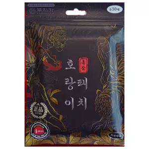 부치카 흑삼 호랑이패치 30매 붙이는파스형 건강패드 한방패치