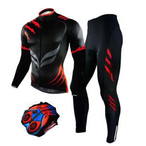 사이클링 팀 남성용 사이클링 저지 긴  세트 MTB 자전거 의류 Tenue Velo Homme Bicycle Wear