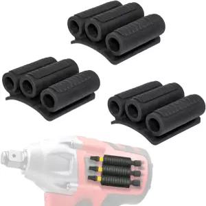 충격 드라이버와 드릴을 위한 Saipe 3pcs 유니버설 핏 비트 홀더 슬리브 정리기 부착 파워 측면에 팁 6개