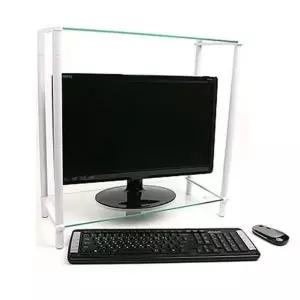모니터 받침대 스탠드 2단 620mmx210mm 화이트 투명-WD5A17C