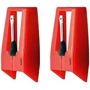 보이톤 팩 2개 턴테이블용 사파이어 팁 세라믹 교체용 바늘 RED