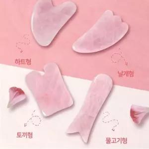 로즈쿼츠 괄사 롤러 도구 얼굴 마사지 스틱 괄사기 림프 천연 바디 도구 (W9A1649)