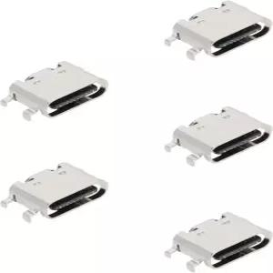 SING F LTD 5PCS 타입 C 충전 소켓 포트 USB 여성 충전기 4핀 커넥터 잭 알카텔 1T 10 8092 태블릿과 호환