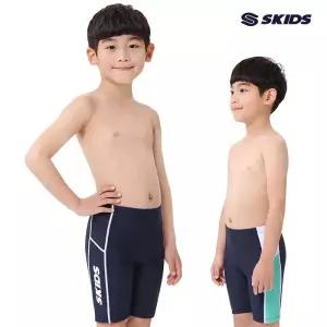 스키즈 남아 5부 실내수영복바지 민트네이비 키즈 주니어 SE5BS513PNV