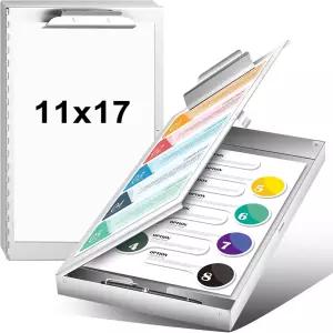 카이버션 1개 알루미늄 11인치 17인치 클립 수납형 헤비 듀티 금속 경량 폼 홀더 용량 1칸 학생 교사용