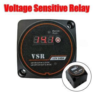 전압 감지 릴레이 듀얼 배터리 시스템 디지털 디스플레이 VSR 12V 140A 캠핑카 RV 요트 스마트 아이솔레이