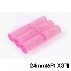 고품질 찍찍이 컬러 헤어 구르프 24mm 6P X3개 셀프 볼륨 앞머리롤 (W8D9A29)