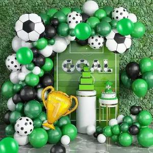 남자 아이 생일파티 이벤트 축구공 챔피언 풍선 세트