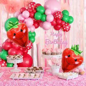 아이 생일파티 이벤트 딸기 과일 풍선 벌룬 세트 행사