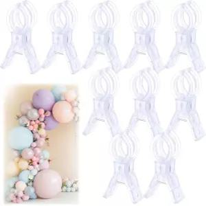 10pcs 풍선 아치 클립 투명 대형 플라스틱 배경 스프링 클램프 3.54인치 헤비 듀티 공예 스탠드 목공 사진