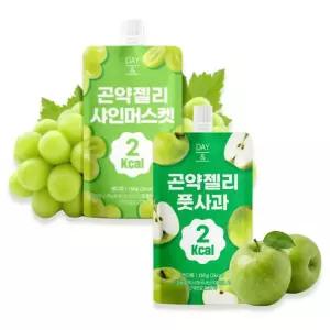 유통기간임박 재고정리 곤약젤리 저칼로리 유통기한     (샤인머스켓/풋사과) 간식 혼합세트 2종