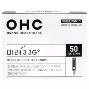 오상헬스케어 미래 3.3G 플러스 개인용 혈당검사지 50개입 2개