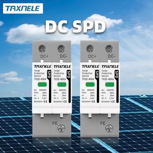 DC SPD 서지 보호 장치 600V 1000V 2P 20KA 전압 태양 광 PV 광전지 피뢰기
