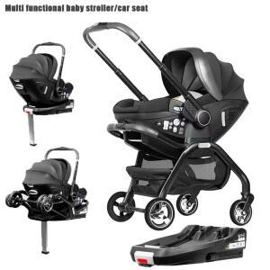 4in1 아기 유모차, 유아용 카시트 고급 신생아 휴대용 경량 유모차 (ISOFIX 베이스 포함)