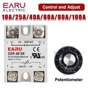 SSR-10VA SSR 솔리드 스테이트 릴레이 전압 조정기 PID 온도 컨트롤러 용 AC24-380V 출력 전위차계