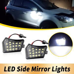 볼보 호환 V40 V50 C30 C70 S40 S60 S80 V70 재규어 호환 XJ XF XK/XKR XE용 12V LED 전면 미러 아래 퍼들