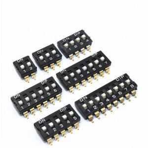 2.54 패치 DIP 스위치 금도금 핀 KM-01 2 3 4 5 6 8P 10P SMD 로트당 10 개