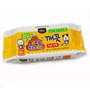 애완동물 배변냄새 얼룩 제거 청소 물티슈 50매 Efh51XsN