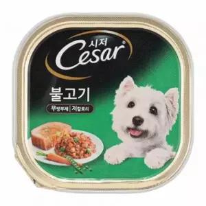 강아지 캔사료 시저 불고기 100g 애견 간식 사료