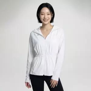 [아레나수영복] 솔라가드 여성 후드 집업 래쉬가드 A6BL1QR15WHT