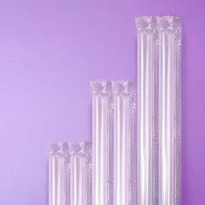 [원포장]개별포장 일자빨대 투명 버블티 스트로우 12x25cm 4팩(800개)