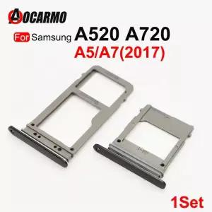 유심트레이 유심 보관 케이스 Aocarmo SIM 카드 트레이 삼성 갤럭시 A520 A720 A5 A7 2017 듀얼 리더 Sim