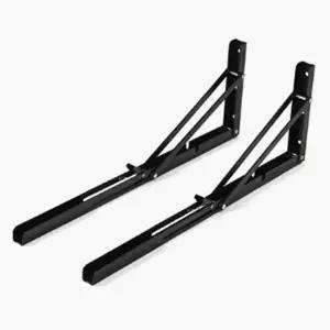 접이식 선반대 2개세트 50cm 블랙 벽고정 거치대 책장 책꽂이 걸이 (WFHF0IZ)