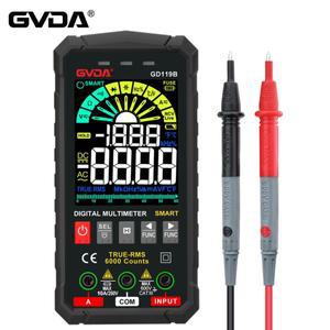 GVDA 차세대 600V 디지털 멀티미터 Ture RMS AC DC NCV 스마트 멀티메트로 테스터 옴 커패시턴스 Hz 전압