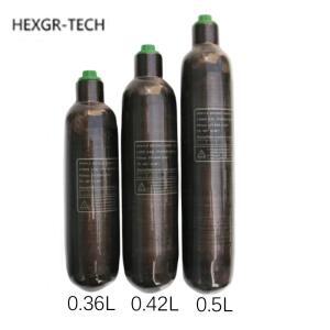 탄소 섬유 가스 실린더 에어탱크  4500PSI 300Bar  30MPA  0.5L  0.42L  0.36L  M18 x 1.5