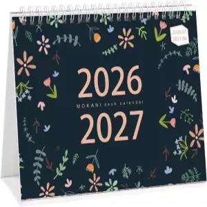 탁상용 달력 2026-2027 월간 1월 - 2027년 6월 10 x 8.25 두꺼운 종이가 있는 스탠딩 플립 플래너 스티커가